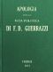 [Gutenberg 48114] • Apologia della vita politica di F.-D. Guerrazzi